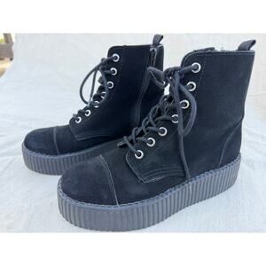 Black Suede Creepers Viva Mondo Boots Size 7.5